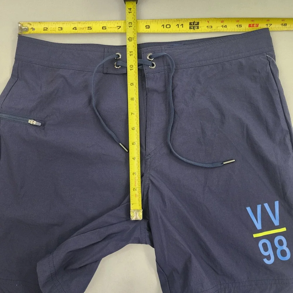 Vineyard Vines Performance VV98 swim trunks shorts W 32 navy pocket zip $98 mens